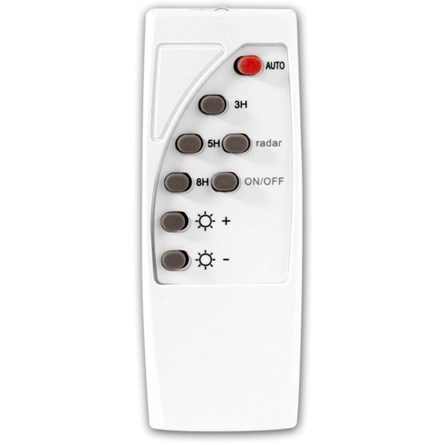 Lampadaire solaire à intensité variable avec détecteur LED/22W/6V 18000 mAh 6500K IP65 noir + Télécommande