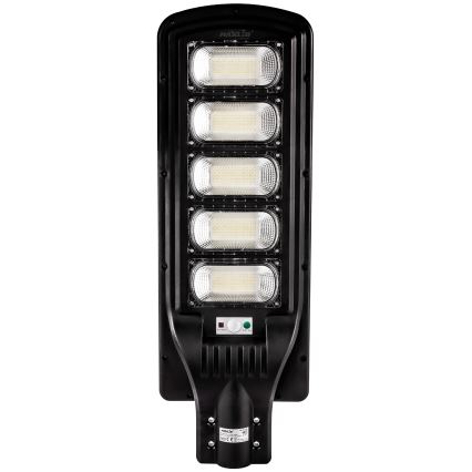 Lampe solaire à intensité variable avec détecteur LED/300W/6V 6500K IP65 noir + Télécommande
