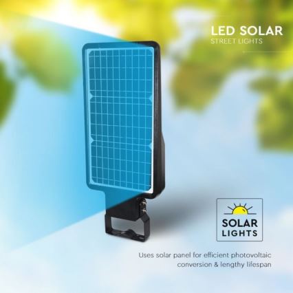 Lampadaire solaire avec détecteur LED/40W/9,6V IP65 6000K 12000 mAh + Télécommande