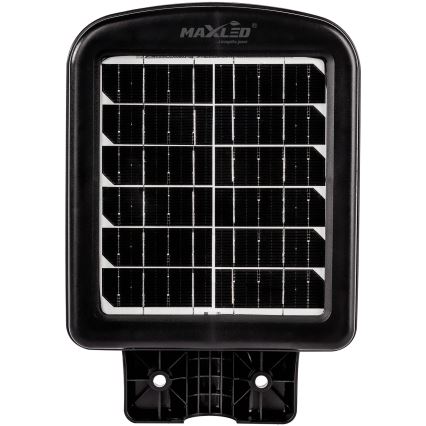 Lampadaire solaire à intensité variable avec détecteur LED/60W/6V 5500 mAh 6500K IP65 noir + Télécommande