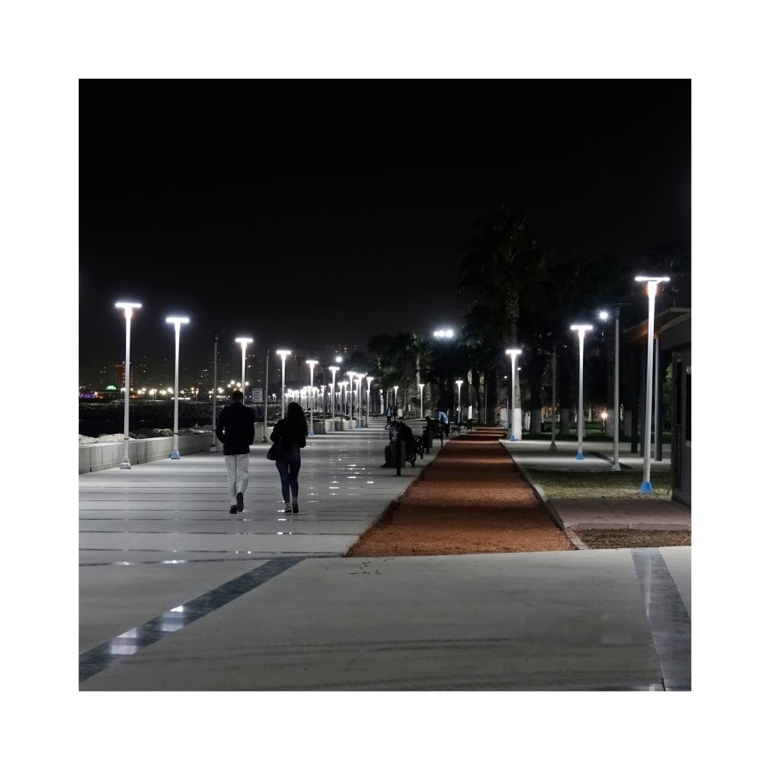 Lampadaire solaire LED avec capteur LUVIA LED/15W/3,2V 4000K IP54 5400 mAh + télécommande