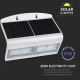Lampadaire solaire LED avec détecteur LED/7W/3,7V 4000K IP65 blanc