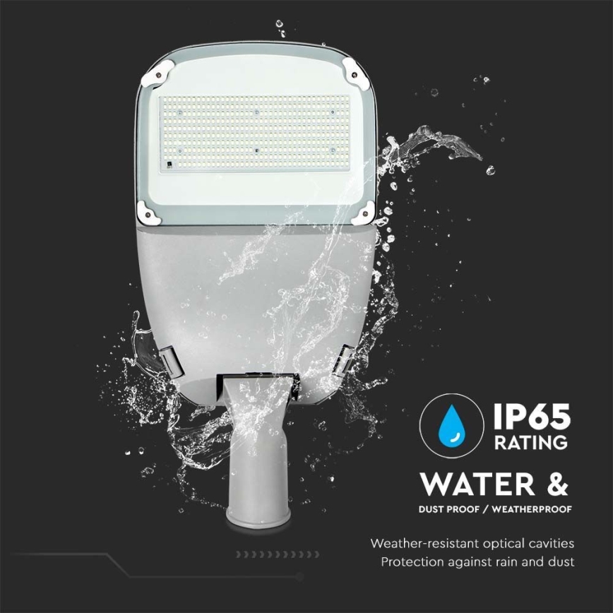 LED à intensité variable solaire rue lampe SAMSUNG CHIP LED/50W/6,4V 4000K IP65 + télécommande