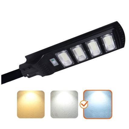 Lampadaire solaire extérieur dimmable URBI LED/11W/3,2V 6500K 15000 mAh IP54 avec capteur + télécommande