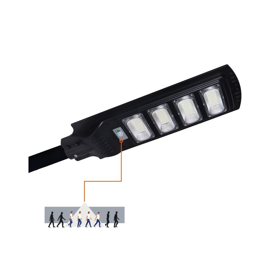 Lampadaire solaire extérieur dimmable URBI LED/11W/3,2V 6500K 15000 mAh IP54 avec capteur + télécommande