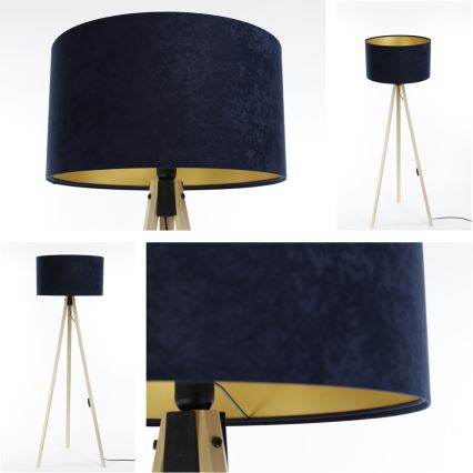 Lampadaire STANDART 1xE27/60W/230V bleu/beige