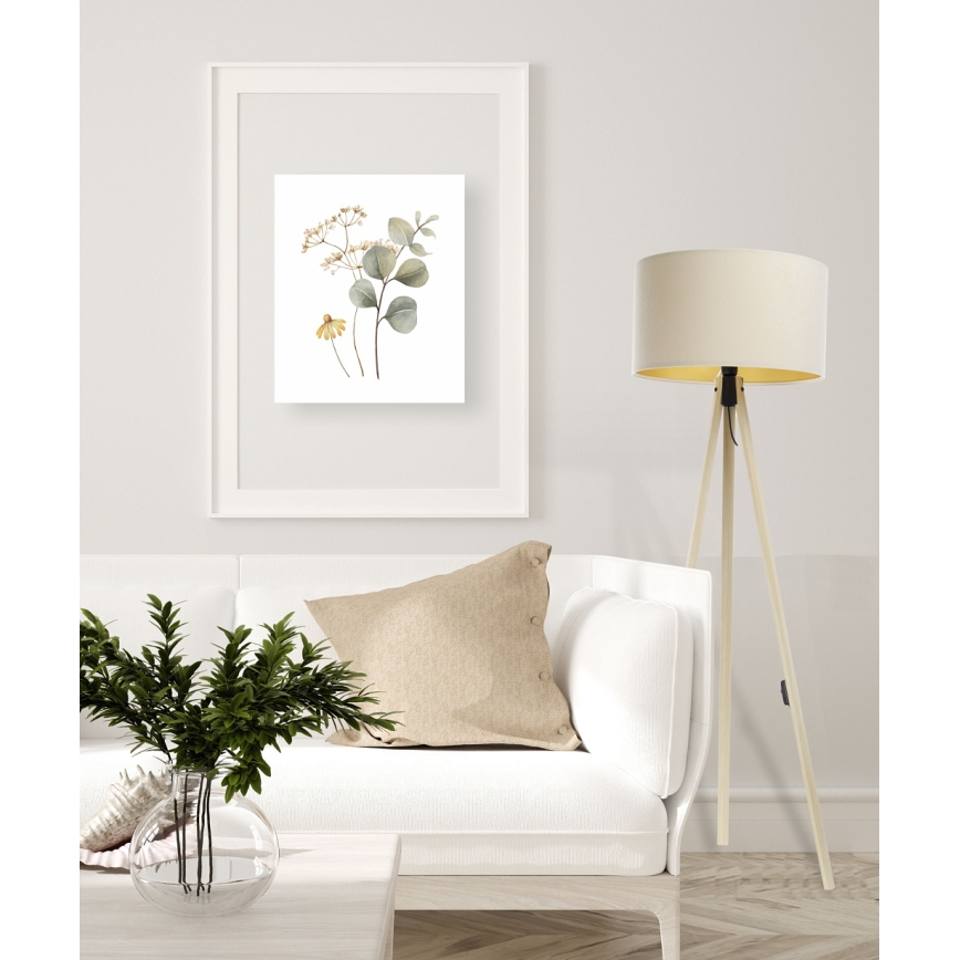 Lampadaire STANDART 1xE27/60W/230V crème/beige