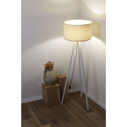 Lampadaire STANDART 1xE27/60W/230V crème/blanc