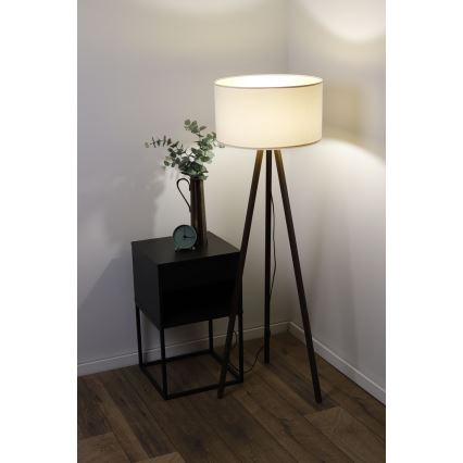 Lampadaire STANDART 1xE27/60W/230V crème/marron