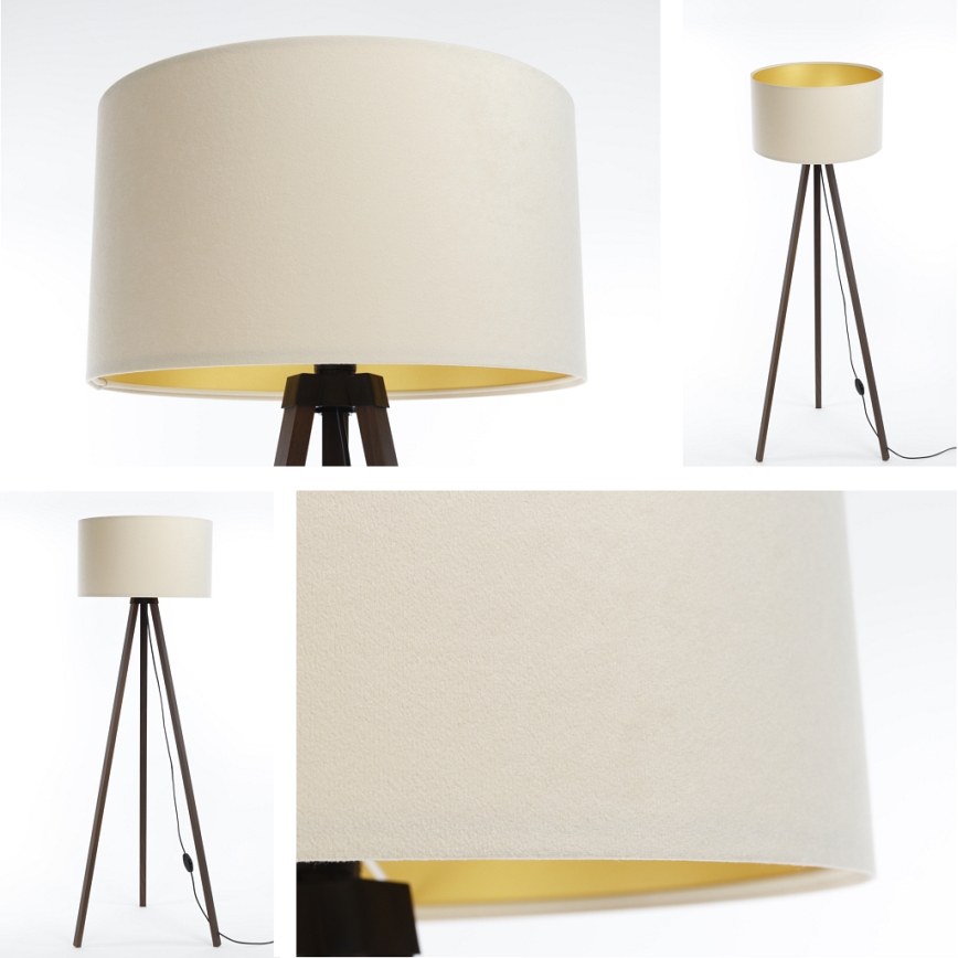 Lampadaire STANDART 1xE27/60W/230V crème/marron