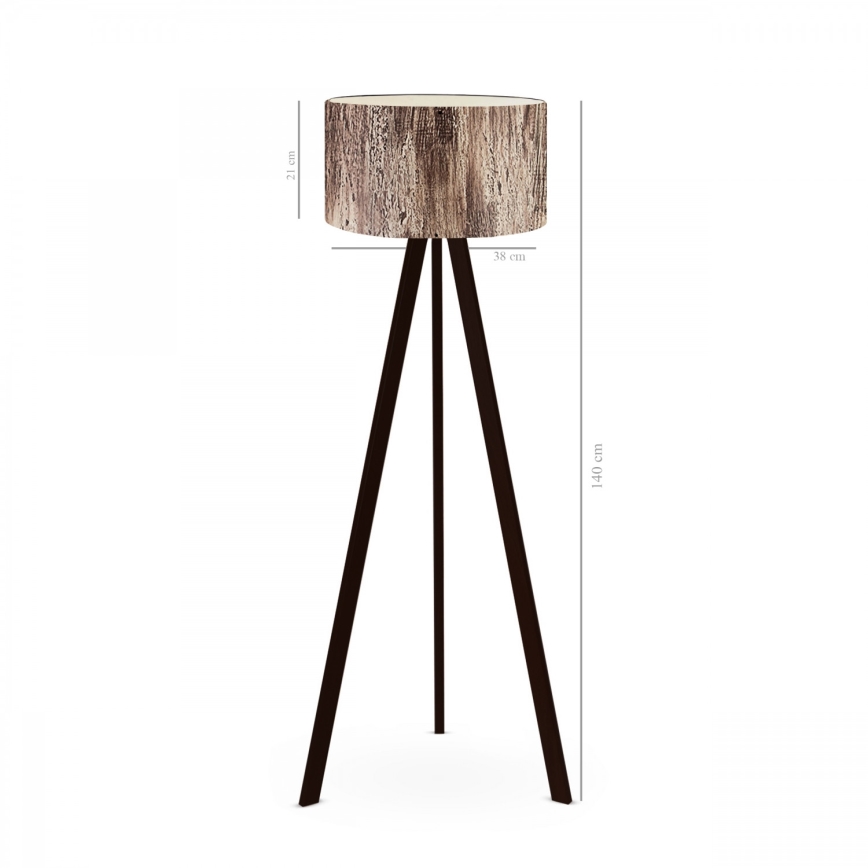 Lampadaire sur pied AYD 1xE27/40W/230V marron
