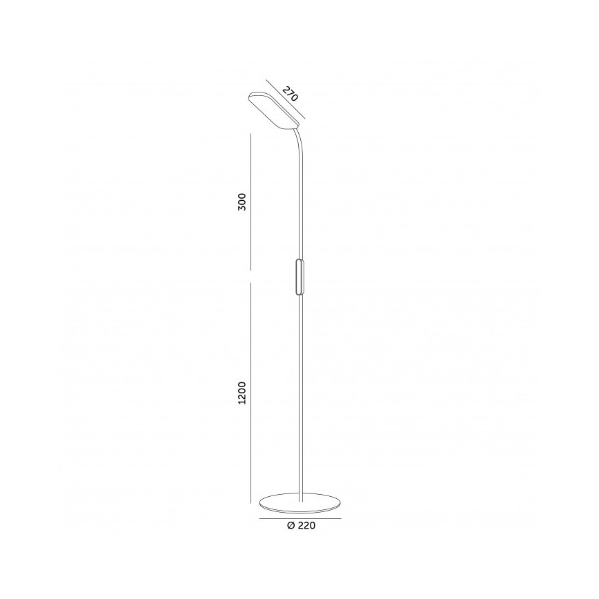Lampadaire LED dimmable TEILO LED/10W/230V 3000/4000/6500K blanc + télécommande