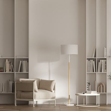 Lampadaire sur pied FOGO 2xE27/15W/230V blanc/beige