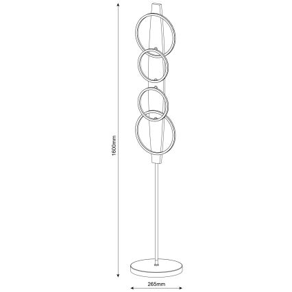 Lampadaire sur pied MELISA LED/25W/230V en pin