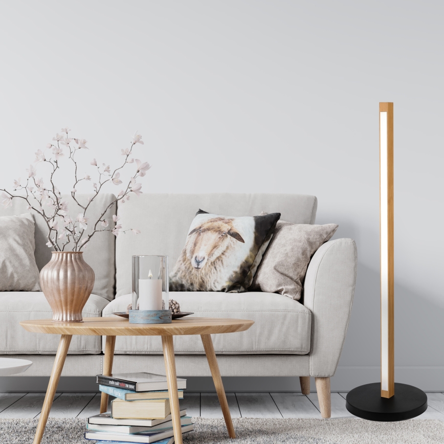 Lampadaire sur pied VERDE LED 18W/230V 3000K chêne/noir