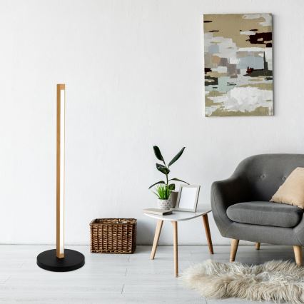 Lampadaire sur pied VERDE LED 18W/230V 3000K chêne/noir