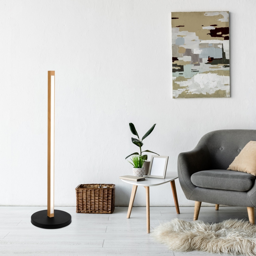 Lampadaire sur pied VERDE LED 18W/230V 3000K chêne/noir