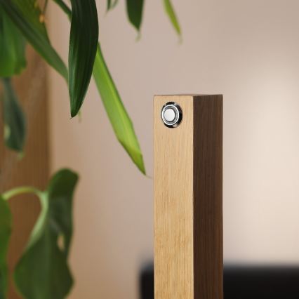 Lampadaire sur pied VERDE LED 18W/230V 3000K chêne/noir