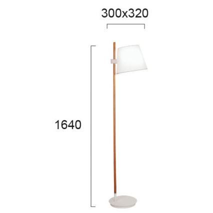 Lampadaire sur pied VIANA 1xE27/60W/230V blanc/marron