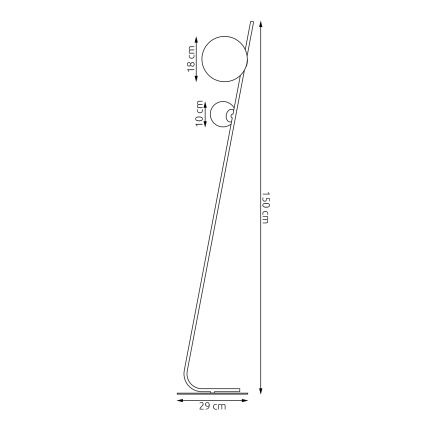 Lampadaire TATU 2xG9/8W/230V beige
