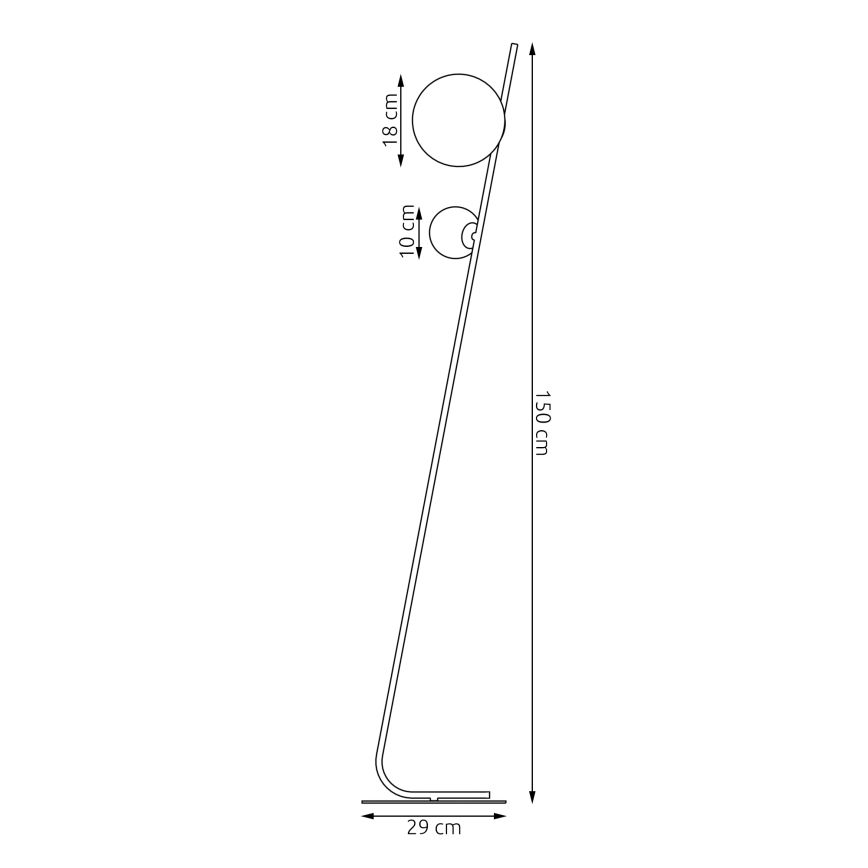 Lampadaire TATU 2xG9/8W/230V orange