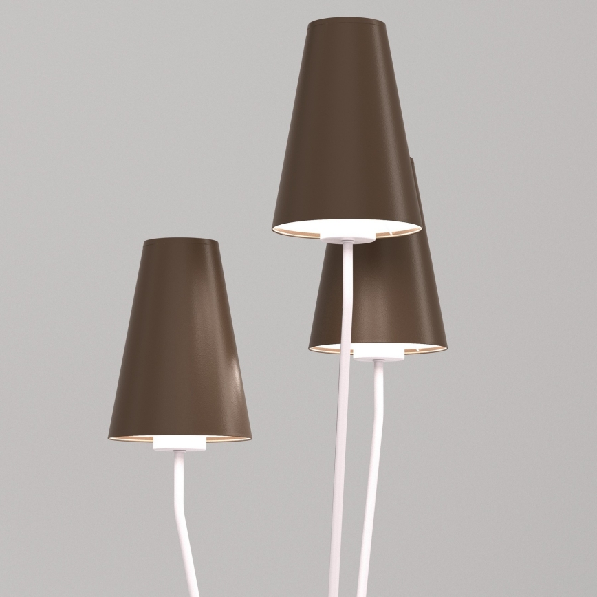 Lampadaire TREFOT 3xE14/15W/230V brun/crème