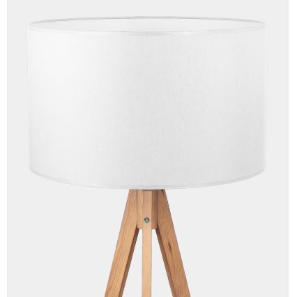 Lampadaire TREVISO 1xE27/25W/230V blanc/bois
