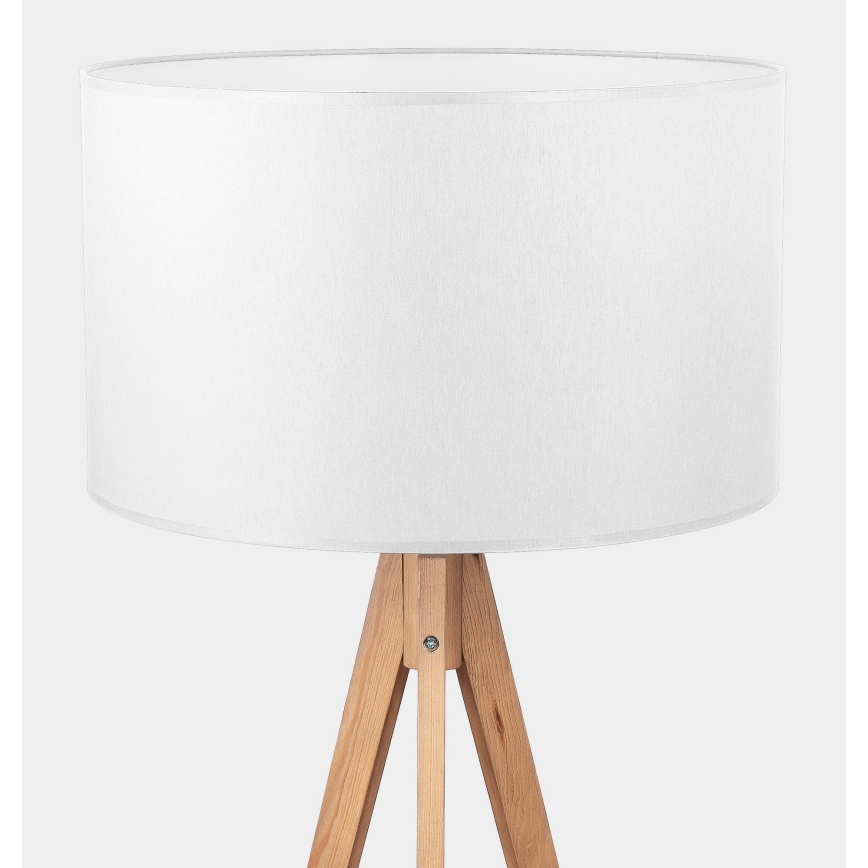 Lampadaire TREVISO 1xE27/25W/230V blanc/bois