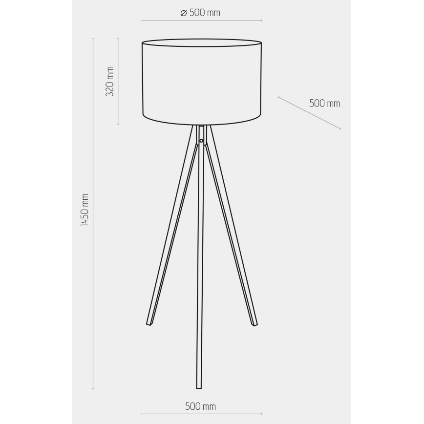 Lampadaire TREVISO 1xE27/25W/230V blanc/bois