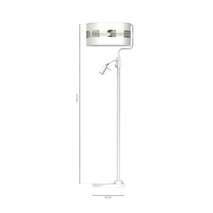 Lampadaire ULTIMO 1xE27/40W/230V + 1xGU10/MR11/7W blanc