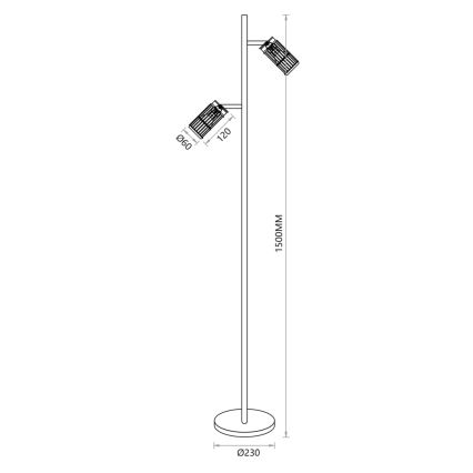 Lampadaire VERTICAL 2xGU10/8W/230V blanc