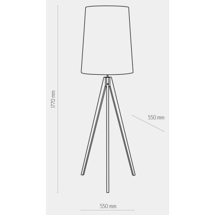 Lampadaire WALZ 1xE27/25W/230V gris/bois