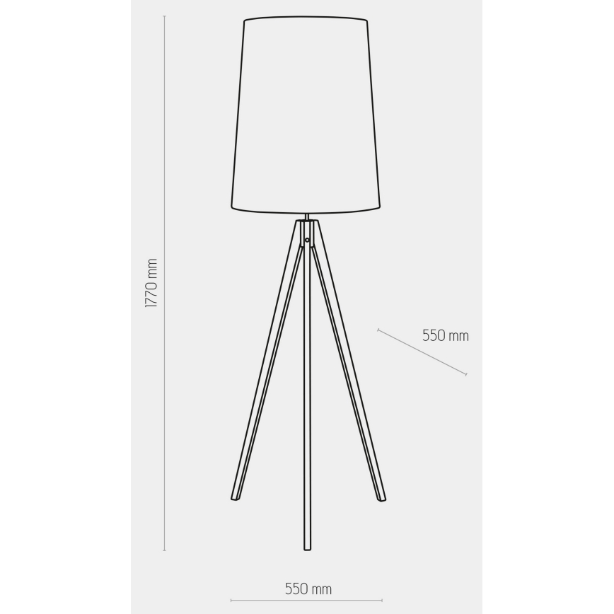 Lampadaire WALZ 1xE27/25W/230V gris/bois