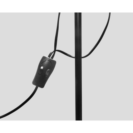 Lampadaire WENDY 1xE27/100W/230V + 1xE14/40W noir