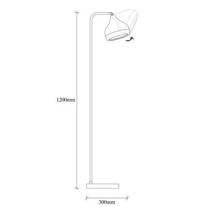 Lampadaire YILDO 1xE27/40W/230V