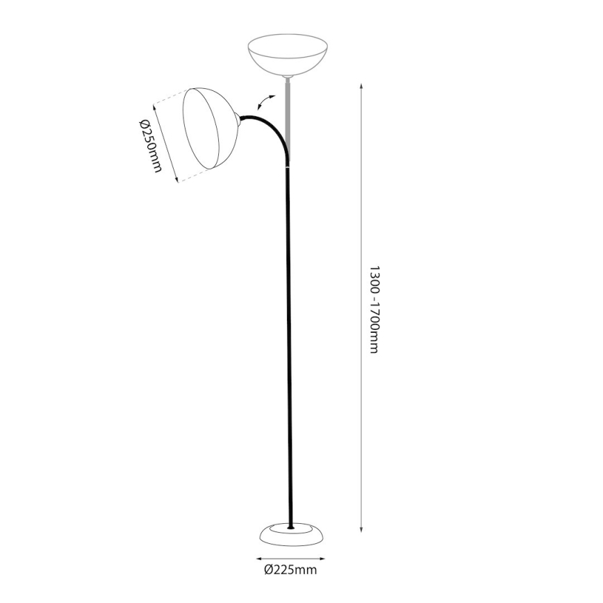 Lampadaire ZACK 1xE27/15W/230V beige