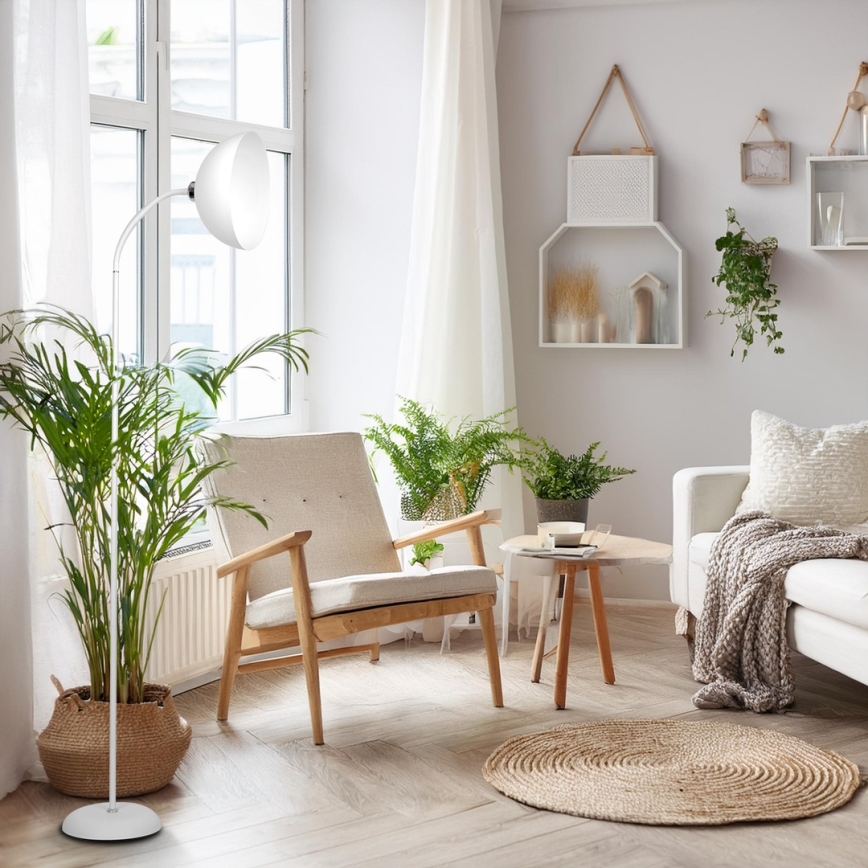 Lampadaire ZACK 1xE27/15W/230V blanc