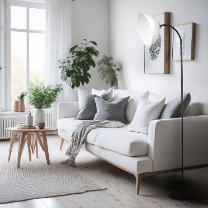 Lampadaire ZACK 1xE27/15W/230V noir