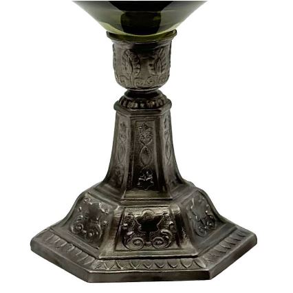 Lampe à huile KRASOMÍRA 42 cm vert forêt