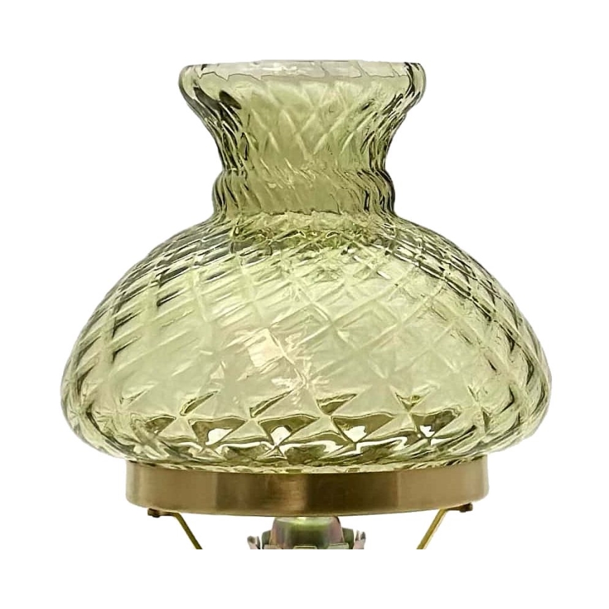 Lampe à huile TEREZA 34 cm vert forêt contrôles