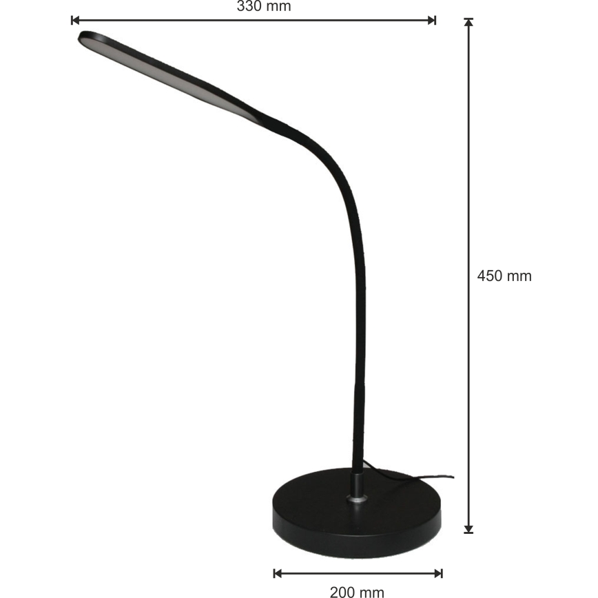 Lampe à intensité variable 3en1 LED/10W/230V 3000/4000/6000K CRI 90 noir