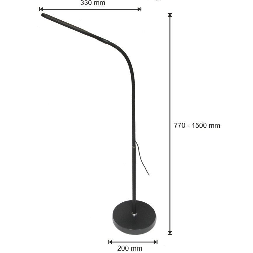 Lampe à intensité variable 3en1 LED/10W/230V 3000/4000/6000K CRI 90 noir