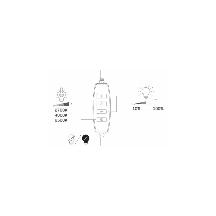 Lampe à intensité variable avec trépied et support vlogging LED/10W/5V 2700-6500K