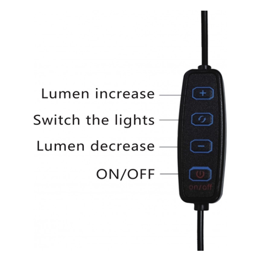 Lampe à intensité variable LED avec pince et support pour vlogging LED/4W/USB