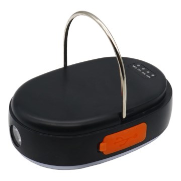 Lampe à intensité variable rechargeable avec fonction de batterie portative K4 LED/1W/5V 3000-6500K IPX4 4000 mAh noir