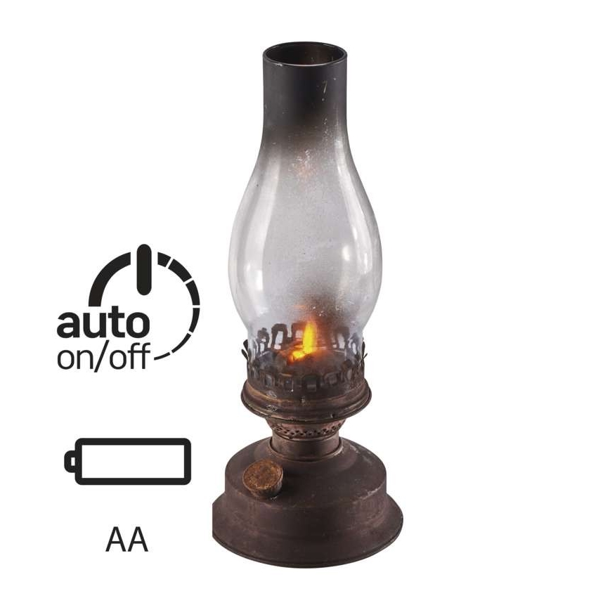 Lampe à pétrole LED décorative VINTAGE 1xLED/1,5W/3xAA