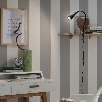 Lampe à pince 1xGU10/3W/230V noire