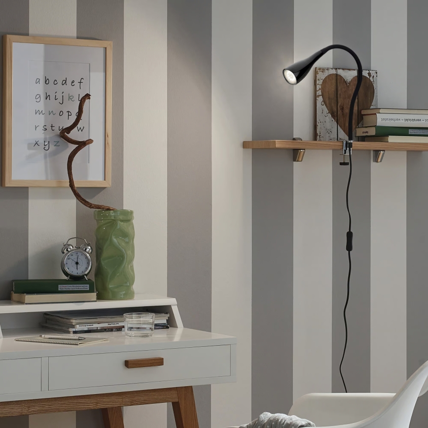 Lampe à pince 1xGU10/3W/230V noire