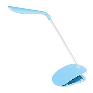 Lampe à pince de table tactile à intensité variable LED / 3,5W / 230V bleue