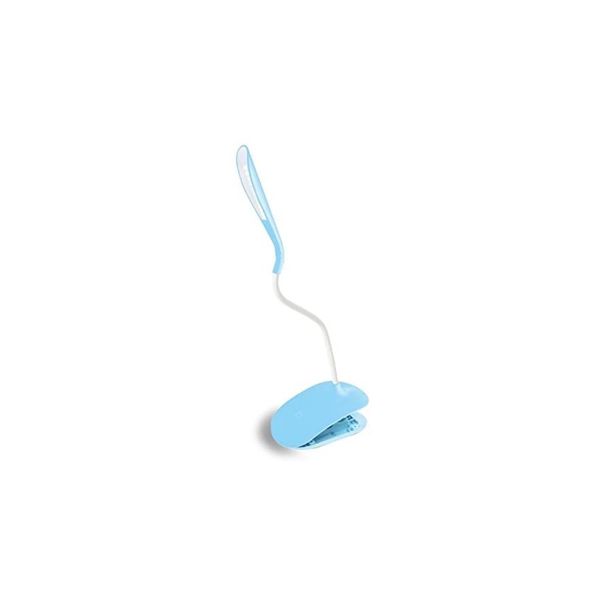 Lampe à pince de table tactile à intensité variable LED / 3,5W / 230V bleue